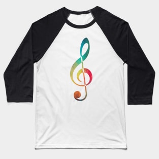 Rainbow pattern note Sol silhouette Baseball T-Shirt